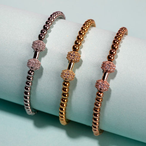 Pumpe | 18 Karat Gold | Kristall-Fitnessarmband